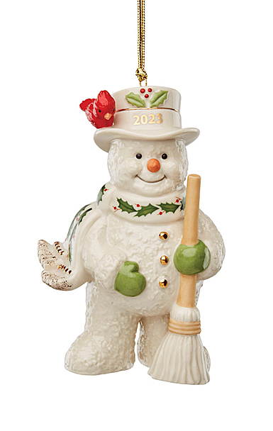Lenox 2023 Snowman with Broom Dated Ornament