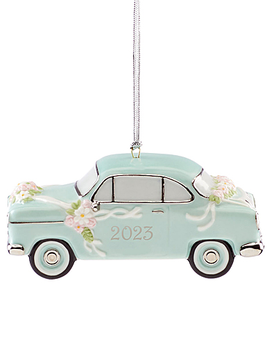Lenox 2023 Just Married Vintage Car Dated Ornament