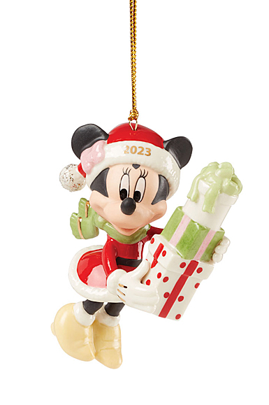 Lenox 2023 Disney Minnie's Holiday Gifts Dated Ornament