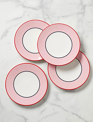 Kate Spade, Lenox Make It Pop Accent Plate Set of 4 Pink, Blue