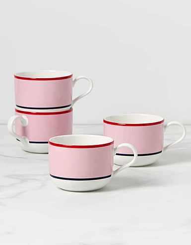 Kate Spade, Lenox Make It Pop Mug Set of 4 Pink, Blue
