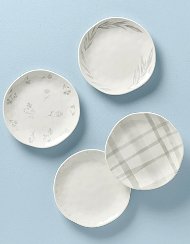 Lenox Oyster Bay Tidbit Plates, Set of 4, Assorted