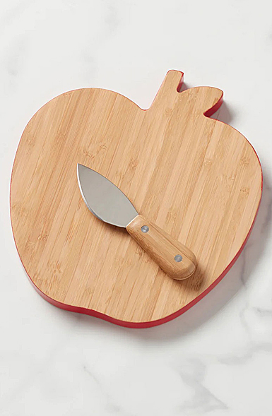 Kate Spade, Lenox Knock On Wood Apple Cheese 9" Board with Knife