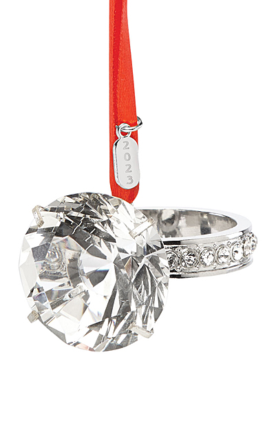 Lenox 2023 Engagement Ring Dated Metal Ornament