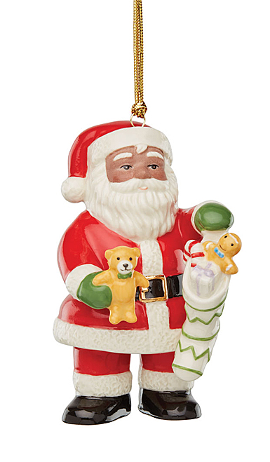 Lenox African American Santa and Stocking Ornament