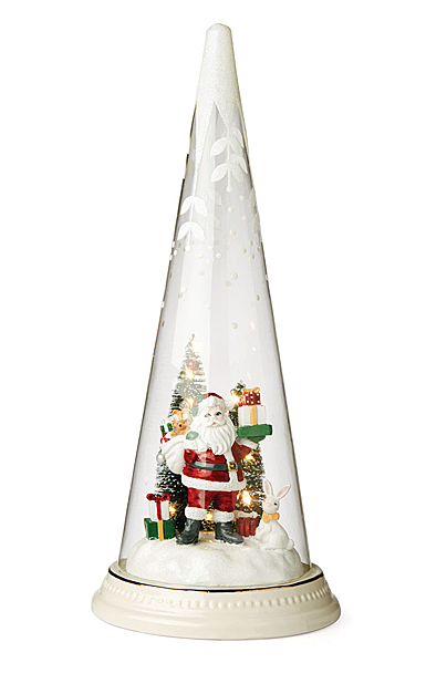 Lenox Merry and Magical Glass Lit Santa With Gifts Scene