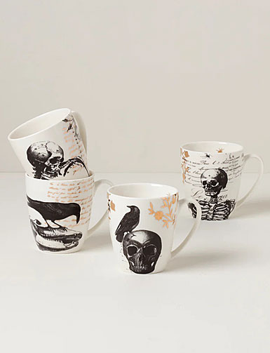Lenox Vintage Halloween Mugs, Set Of 4
