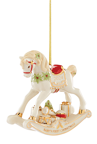 Lenox 2024 Vintage Rocking Horse Dated Ornament