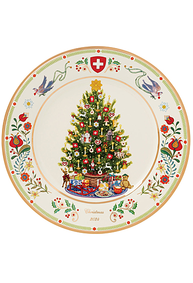 Lenox 2024 Christmas Trees Around The World Plate, Switzerland