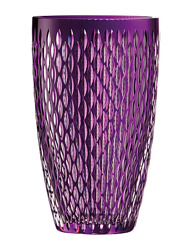 Galway Crystal Amethyst Raindrop 10" Vase