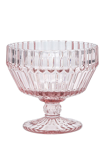 Fortessa Glass Archie Pink Coupe, Footed Dessert Bowl 10oz