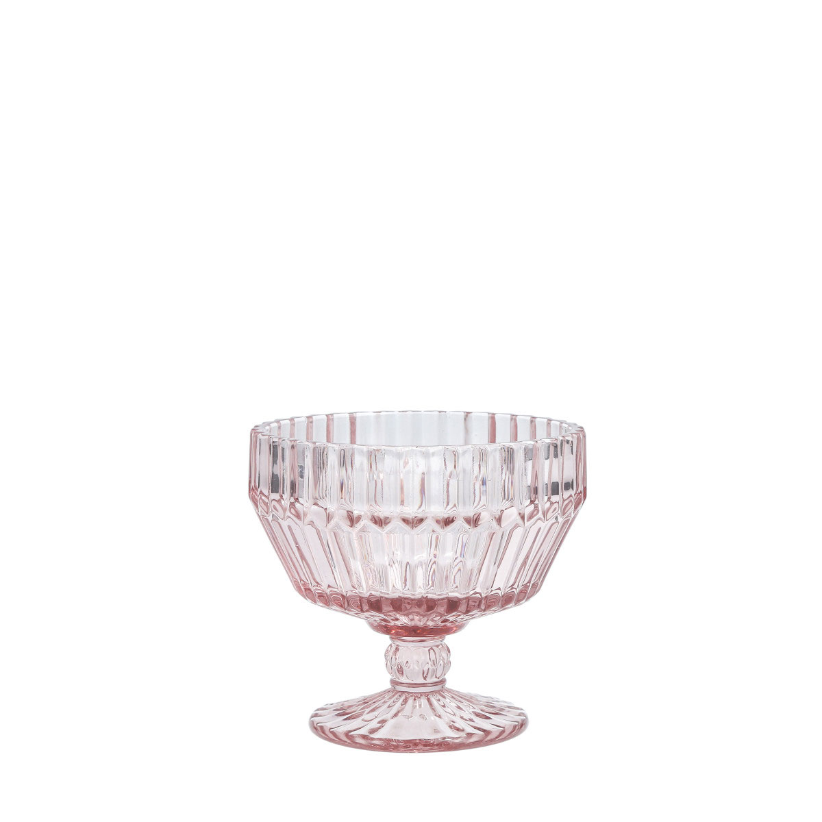 Fortessa Glass Archie Pink Coupe, Footed Dessert Bowl 10oz