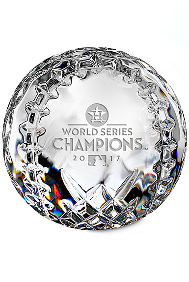 Waterford Crystal, 2017 MLB World Series Houston Astros Crystal Baseball Paperweight, Limited Edition