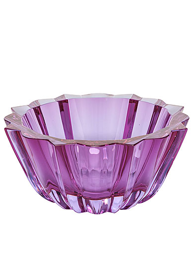 Moser Crystal Sweet Bowl 11.2" Alexandrite and Rose