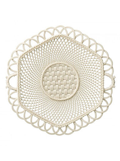 Belleek China Hexagon Basket Plate 1917 - 1927, Limited Edition of 99