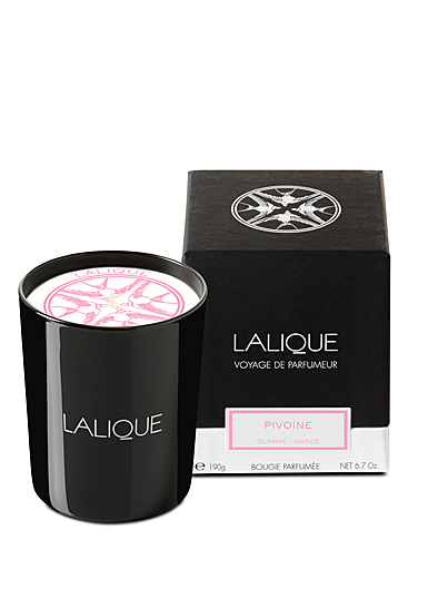 Lalique Pivoine Olymp Mount Scented Candle, Peony Greece