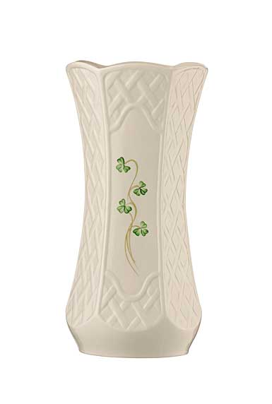 Belleek China Shamrock Trellis 12" Vase