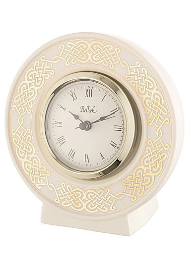 Belleek Classic Celtic 6" Gold Clock 