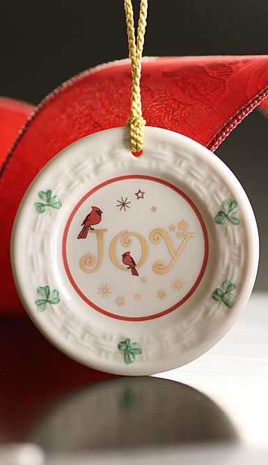 Belleek Joy Plate Ornament