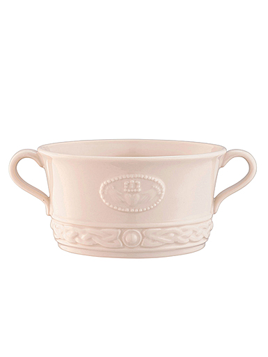 Belleek Claddagh Handled Soup Bowl