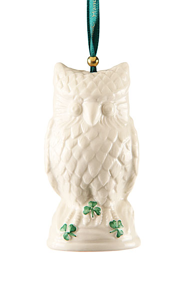 Belleek Winter Owl Christmas Ornament