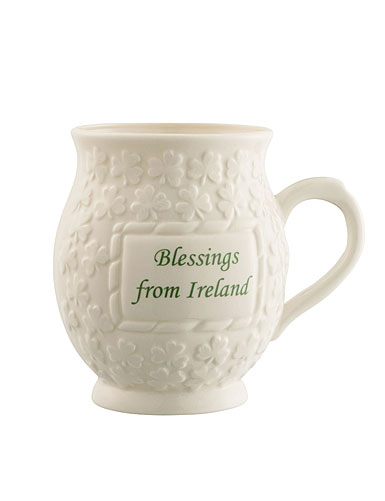 Belleek Blessings from Ireland Shamrock Mug, Single