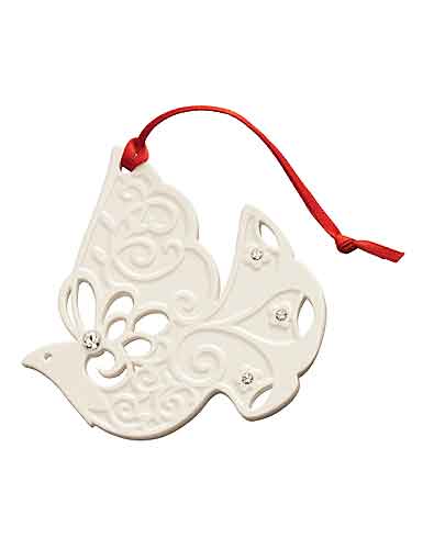 Belleek Living Dove with Gems Ornament