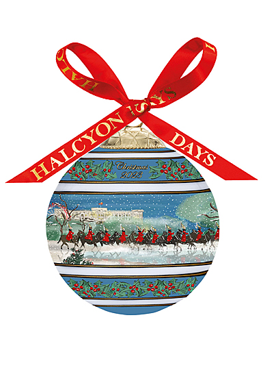 Halcyon Days Life Guards in the Snow Dated Bauble Ornament