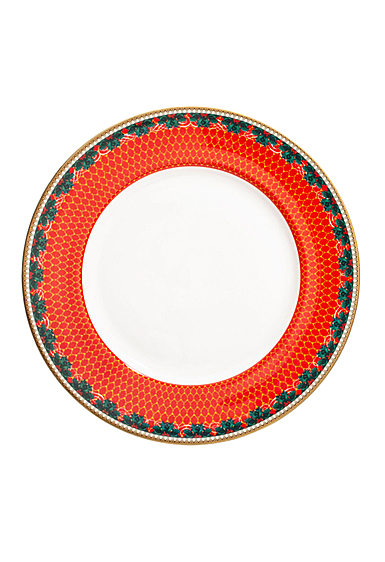Halcyon Days GC Antler Trellis Red and Stag 10" Plate