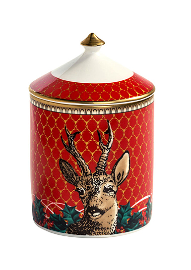 Halcyon Days GC Antler Trellis and Stag Head Cinnamon and Orange Lidded Candle
