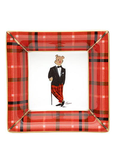 Halcyon Days Hal the Bear Square Tray