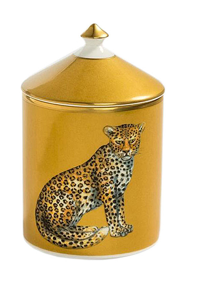 Halcyon Days MW Leopard Gold Jasmine Lidded Candle