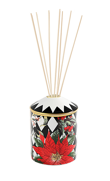 Halcyon Days Parterre Black with Poinsettia Cinnamon and Orange Reed Diffuser