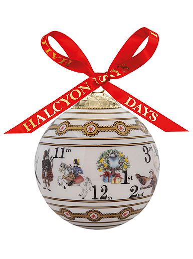 Halcyon Days The Twelve Days of Christmas Bauble Ornament