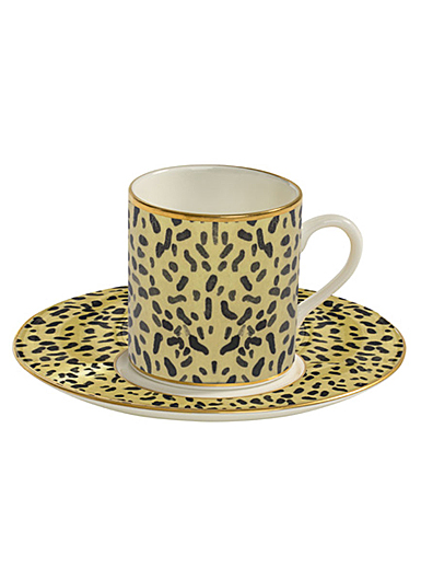 Halcyon Days Leopard Coffee Cup and Saucer