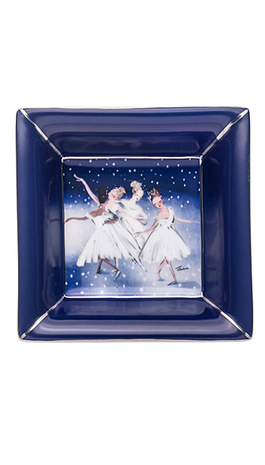Halcyon Days Waltz of the Snowflakes Square Tray
