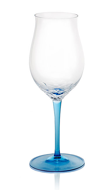 Moser Butterfly Pebble Red Wine Clear Aquamarine, Single