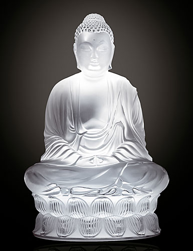 Lalique Large Buddha Figurine