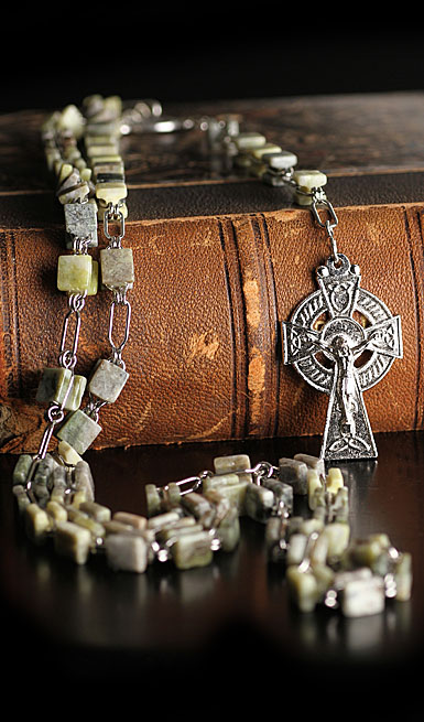Cashs Ireland, St. Patrick Connemara Marble Rosary