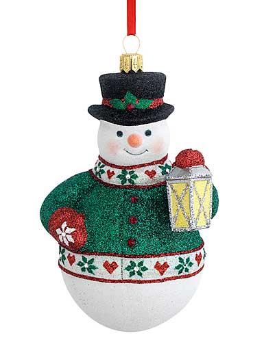 Reed and Barton Snowman with Lantern Ornament