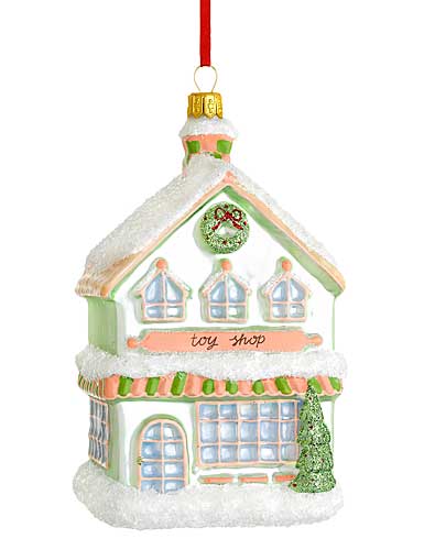 Reed and Barton Sugar Snow Village Toy Shop Ornament