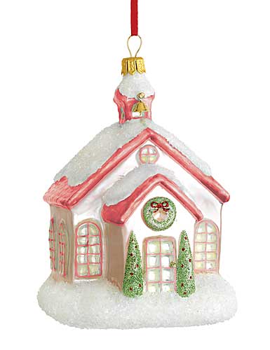 Reed and Barton Sugar Snow Village School House Ornament
