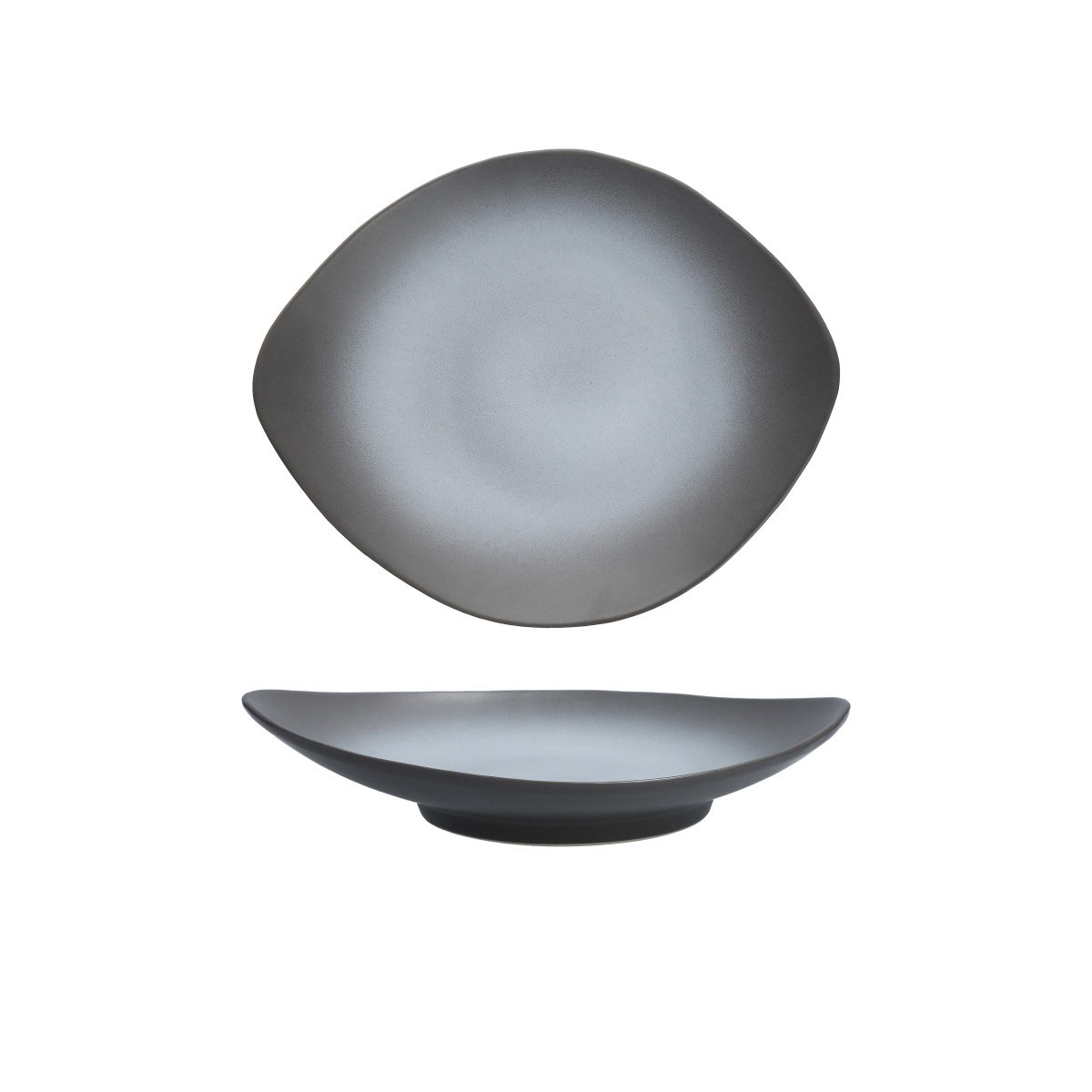 Fortessa Stoneware Cloud Terre Collection No. 1 Nora Charcoal Bowl 10"x9"x2"