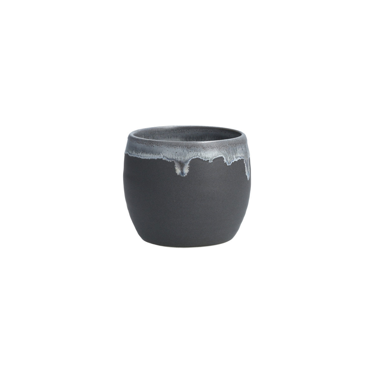 Fortessa Stoneware Cloud Terre Collection No. 1 Harlan Charcoal Cup 3" x 3"