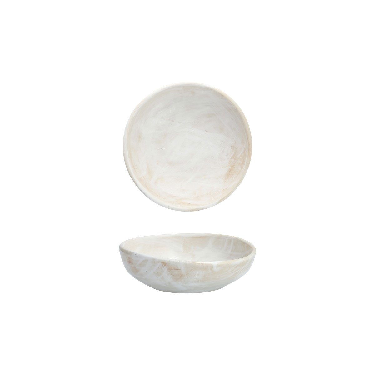 Fortessa Stoneware Cloud Terre Collection No. 2 White Tomas 6" x 1.75" Bowl
