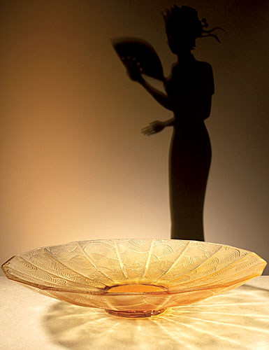 Lalique China Mood Bowl, Large, Amber