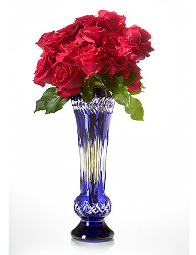 Waterford Fleurology Amy Cobalt Cased Bouquet Vase