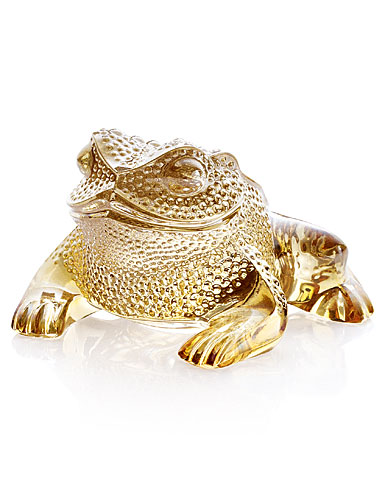 Lalique Gregoire Frog, Gold Lustre