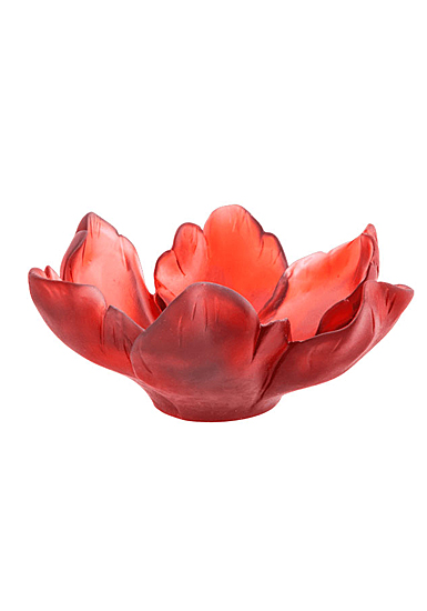 Daum 6.3" Tulip Bowl in Red