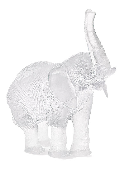 Daum White Elephant by Jean-Francois Leroy Sculpture